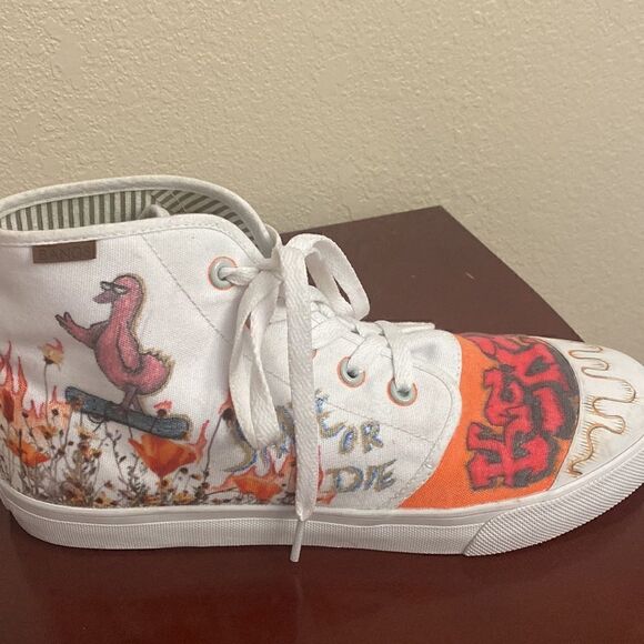 👟🛹BANGS ONE OF KIND HIGH-TOPS SKATE DESIGN SHOES 👞 - Picture 9 of 13